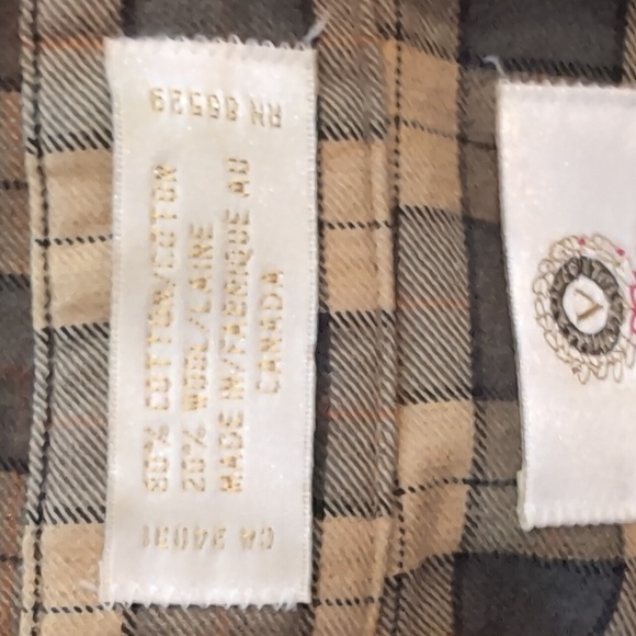 Viyella wool blend check long sleeve button shirt size L - Picture 4 of 5